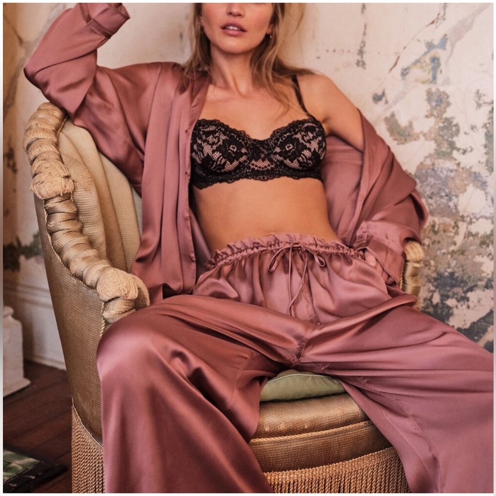 Free People Dreamy Days Pajamas in Dusty Rose